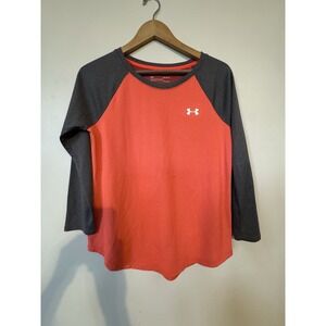 Under Armour Women's 3/4 Sleeve Raglan Shirt Medium Active Bright Visibility